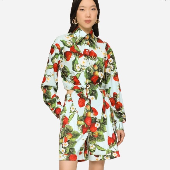 DOLCE & GABBANA STRAWBERRY-PRINT DRILL SHORTS - NEW WITH TAGS - Picture 10 of 12